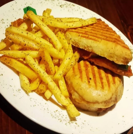 Panini with fries